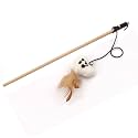 Pets Empire Wooden Cat Wand Toy – Interactive Cat Teaser Wand with Feather, Wood Stick Pet Teaser Fishing Rod, Fun Play Catcher Wand for Cats &amp; Kittens -1 Piece