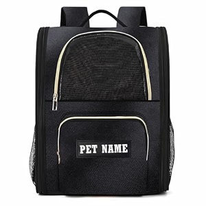 kika pets comfortpod dog cat bag backpack carrier  dog backpack carrier bag midnight black with name personalisation