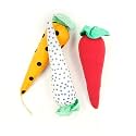 Snuggle Carrots (Set of Three) | Premium Plush Toy for Small, Medium, Large Size Dogs & Cats | Squeaker Inside for Interactive Fun | Safe and Non Toxic