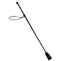 25” Genuine Leather Braided Stick for Dog Training and Dog Walking Stick (Black)