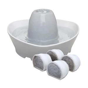 PetSafe Ceramic Pet Fountain with 4-Pack of