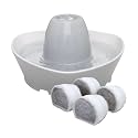 PetSafe Ceramic Pet Fountain with 4-Pack of