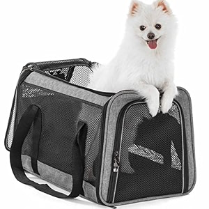 petsfit cat carrier small dog carrier lightweight portable soft pet carrier for large and medium cats 5-sided breathable mesh escape proof and auto-safe sturdy structure