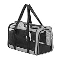 Petsfit Foldable Travel Dog Carrier, Soft-Sided Pet Travel Carrier Grey 18 x 11 x 11 Inch