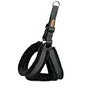 Fur Padded Nylon Dog Harness Medium (Chest Size - 27-32inch) Black