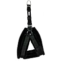 Fur Padded Nylon Dog Harness Black-Small (Chest Size - 23-28inch)-0.75