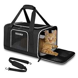 petskd small pet carrier 1834 l x 1134 w x 1134 h airline approved black