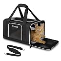 Petskd Small Pet Carrier 18" L x 11" W x 11" H Airline Approved, Black