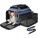 Petskd Top and Side Expandable Small Pet Carrier Airline Approved, Blue