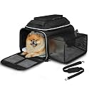 Petskd Top and Side Expandable Small Pet Carrier Airline Approved, Black