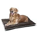 Petslover Bed Crate Mat Anti-Slip Kennel Pad Velvet Washable Dog Cozy Mattress for Dog &amp; Cat Pets, Medium, Black