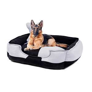 petslover ultra soft fleece fabric polyester filled sofa reversible dogcat beds grey amp black export quality - xxxl