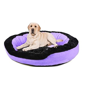 petslover ultra super soft purple color fleece fabric polyester filled fiber dogcat beds export quality - medium