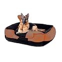 Petslover Petslover Ultra Soft Fleece Fabric Polyester Filled Sofa Reversible Dog/cat beds, Brown &amp; Black (Export Quality) - XXL, 1990 Gram