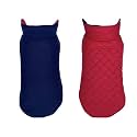 Pets Planet polyester Dog Winter Clothes Reversible Dog Jacket Blue Flees and Red Color Design Warm Dog Coat Windproof Pets Cold Weather Wearing (XL, 20 Inch, 1 count)