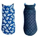 Pets Planet Dog Winter Clothes Reversible Dog Jacket Plaid Check Black and White Color Design Warm Dog Coat Windproof Pets Cold Weather Wearing (3XL, 24 Inch)-Pack of 1