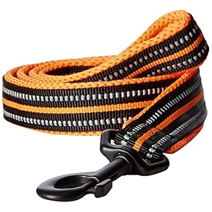 petsup leash genuine leather dog leash  heavy duty durable and comfortable for medium and large dogs-training and walking lead