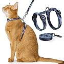 PetThem Adjustable Cat Harness and Leash Set Escape Proof (Brooklyn Grey)