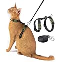 PetThem Adjustable Cat Harness and Leash Set Escape Proof (Black)