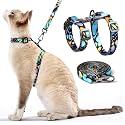 PetThem Adjustable Cat Harness and Leash Set Escape Proof (Butterfly Magic)