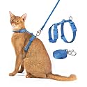 PetThem Adjustable Cat Harness and Leash Set Escape Proof (Blue)