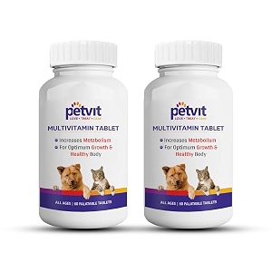 petvit multivitamin for dog  dog multivitamin tablets for healthy coat  supports joint health amp shiny coat amp great for dog bones  complete dog health supplement  120 tablets