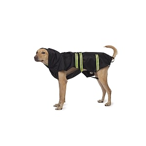 petwale reflective raincoat - black size  medium