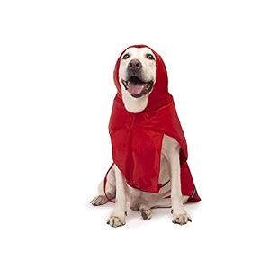 petwale reflective raincoat for dogs - red size  large 1 piece
