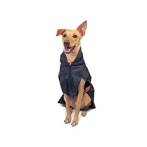 petwale reflective raincoat - navy blue size  medium