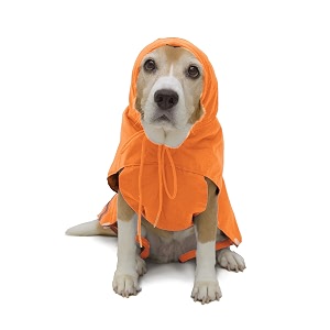petwale reflective raincoat - orange size  small