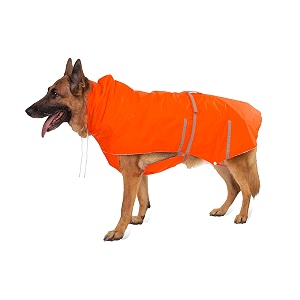 petwale reflective raincoat - orange size  xlarge