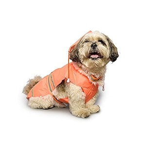 petwale reflective raincoat - orange size  xsmall