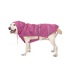 petwale reflective raincoat - pink size  large