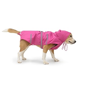 petwale reflective raincoat - pink size  small