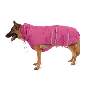 petwale reflective raincoat - pink size  xlarge