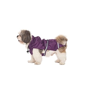 petwale reflective raincoat - purple size xsmall