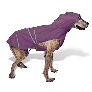 petwale reflective raincoat - purple size xxlarge