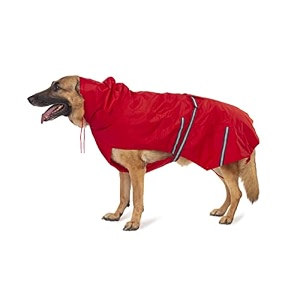 petwale reflective raincoat - red size  xlarge