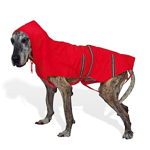 petwale reflective raincoat - red size  xxlarge