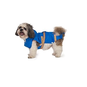 petwale reflective raincoat - royal blue size xsmall