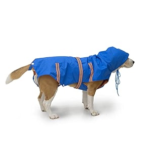 petwale reflective raincoat - royal blue size small