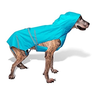 petwale reflective raincoat - turquoise size xxlarge