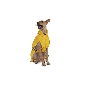 petwale reflective raincoat - yellow - size  medium