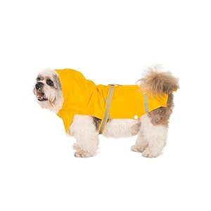 petwale reflective raincoat - yellow - size  xsmall