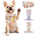 PetWarm Dog Neuter Recovery Suit, Cone Alternative, Zoo, Yellow, XS