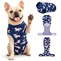 PetWarm Dog Surgery Recovery Suit, Recovery Bodysuit, Unicorn, Blue, XS