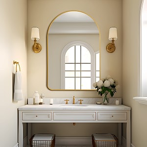 PexFix Arched Wall Mirror 36 inchx24 inch
