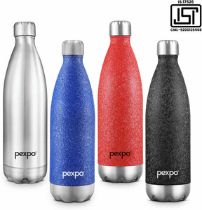 pexpo electro 1000 hotcold isi certified thermosteel water bottle leakproof 980 ml steel flask