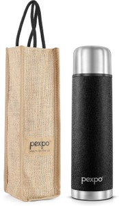 pexpo 1000ml 24 hrs hot and cold flask with jute-bag vacuum insulated flexo 1000 ml steel flask