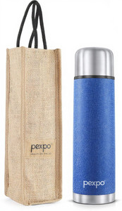 pexpo 1000ml 24 hrs hot and cold flask with jute-bag vacuum insulated flexo 1000 ml steel flask